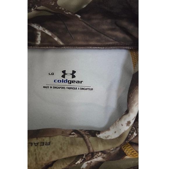 UNDER ARMOUR COLDGEAR REELTREE CAMO PRINT BASELAYER WOMENS LONG SLEEVE LARGE - Picture 6 of 8